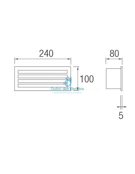 Leds C4 05-9212-Y4-T2 Hercules wall recessed light 1 x E27 max 60w